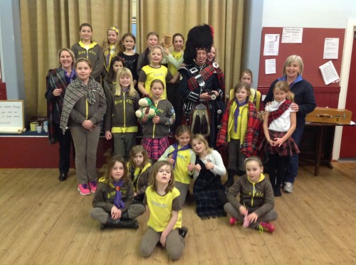 Piper Alex Thomson with 6th Wetherby Brownies